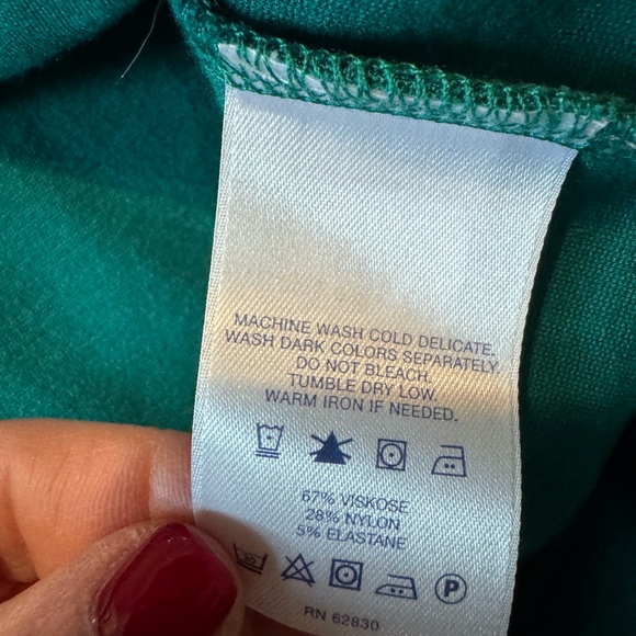 Lands End Size 6 Ponte Knit Sleeveless Sheath Dress Pockets Green Blue Paisley - Picture 8 of 13